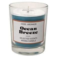 Свеча ароматическая «Ocean breeze»  в стекле, цвет синий