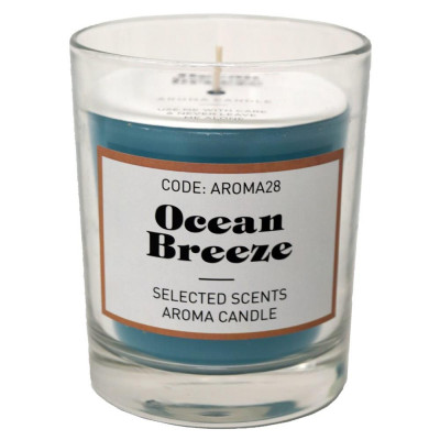 Свеча ароматическая «Ocean breeze»  в стекле, цвет синий, SM-82625944