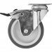 Колесо для оборудования поворотное STANDERS с тормозом, площадка, для твёрдого пола, 100 мм, до 70 кг, цвет серый, SM-82629475
