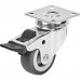Колесо для оборудования поворотное STANDERS с тормозом, площадка, для твёрдого пола, 50 мм, до 40 кг, цвет серый, SM-82629523