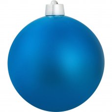 Шар ёлочный 25 см пластик цвет голубой