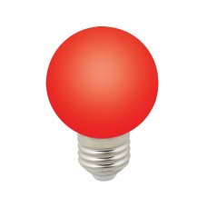 Лампа светодиодная E27 3 Вт шар красный 240 лм, красный свет