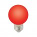 Лампа светодиодная E27 3 Вт шар красный 240 лм, красный свет, SM-82656908
