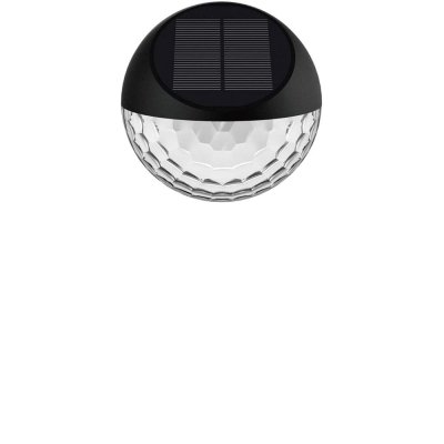 Светильник настенный светодиодный уличный на солнечных батареях Puno IP44, цвет чёрный, SM-82665979