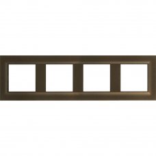 Рамка для розеток и выключателей Legrand Structura 4 поста, цвет бронзовый