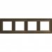 Рамка для розеток и выключателей Legrand Structura 4 поста, цвет бронзовый, SM-82669039