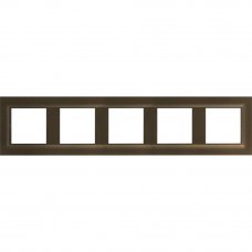 Рамка для розеток и выключателей Legrand Structura 5 постов, цвет бронзовый