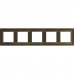 Рамка для розеток и выключателей Legrand Structura 5 постов, цвет бронзовый, SM-82669040