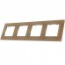 Рамка для розеток и выключателей Legrand Structura 4 поста, цвет золотой, SM-82669041