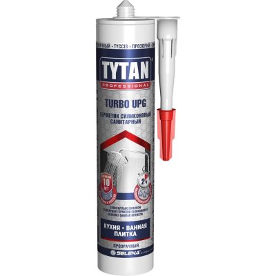 Герметик санитарный Tytan Turbo Upg силиконовый 280 мл прозрачный, SM-82679150