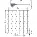 Электрогирлянда наружная Balance «Занавес» 2 м 200 LED тёплый белый IP44, SM-82712540