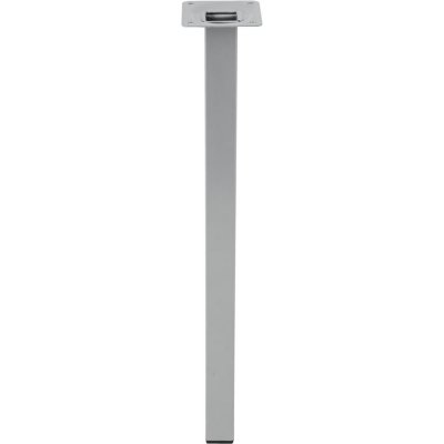 Ножка квадратная 400х25 мм, сталь, цвет серый, SM-82754092