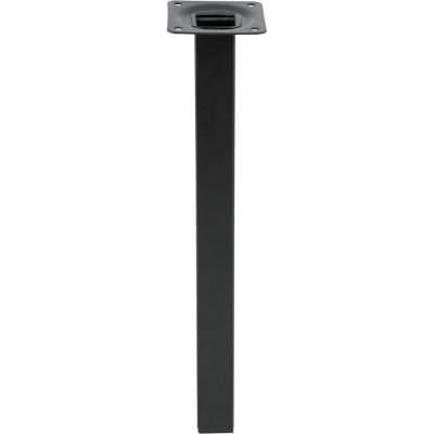 Ножка квадратная 300х25 мм, сталь, цвет черный, SM-82754097