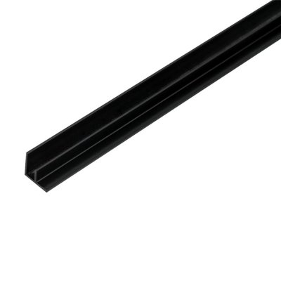 F-профиль угловой для стеновой панели 600х15х7 мм, цвет чёрный, SM-82755349