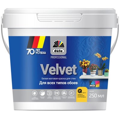 Краска для обоев Dufa Pro Velvet база 1 250 мл, SM-82795381