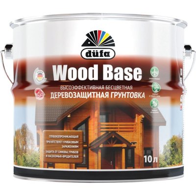 Грунтовка деревозащитная Dufa Wood Base бесцветная 10 л, SM-82795383