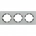 Рамка для розеток и выключателей Onekey Florence 3 поста, стекло, цвет серый, SM-82838533