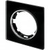 Рамка для розеток и выключателей Onekey Florence 1 пост, стекло, цвет черный, SM-82838536