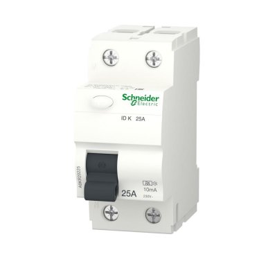 УЗО Schneider Electric Acti9, 2 полюса 25 А, 10 мА, тип АС, SM-82850929