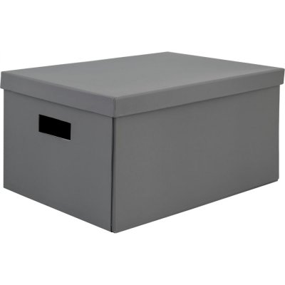 Коробка складная 40х28х20 см картон цвет серый, SM-82861131