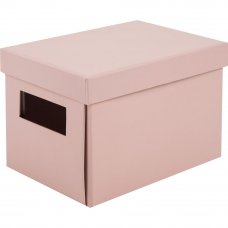 Коробка складная 20х12х13 см картон цвет розовый