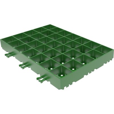 Газонная решётка 60х40 см D400 пластик цвет зелёный, SM-82878093