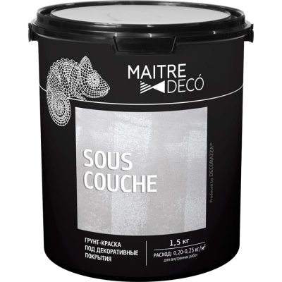 Грунт-краска для декоративных покрытий Maitre Deco «Sous-Couche» 1.5 кг, SM-82891099