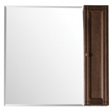 Шкаф зеркальный подвесной «Лаура» 85х80 см цвет орех