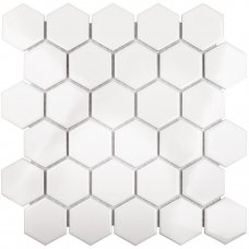 Мозаика керамическая StarMosaic Homework Hexagon White Glossy 26.5x27.8 см цвет белый