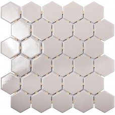 Мозаика керамическая StarMosaic Homework Hexagon Grey Glossy 27.1x28.2 см цвет серый