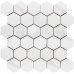 Мозаика керамическая StarMosaic Homework Hexagon Carrara Matt 27.1x28.2 см цвет серый, SM-82909307