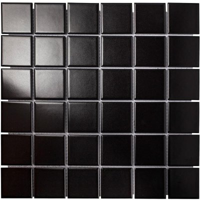 Мозаика керамическая StarMosaic Homework Black Matt 30.6x30.6 см цвет черный, SM-82909310