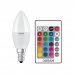 Лампа светодиодная Osram E14 220-240 В 5.5 Вт свеча матовая 470 лм, регулируемый цвет света RGBW, для диммера, SM-82911571