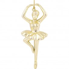 Ёлочное украшение «Балерина» 12x5x3 см цвет золотой