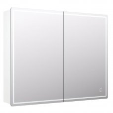 Шкаф зеркальный подвесной Look с подсветкой 80х80 см цвет белый
