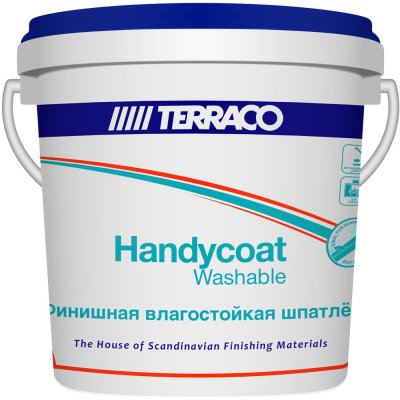 Шпатлёвка финишная влагостойкая Terraco Handycoat Washable 1.5 кг, SM-83000328