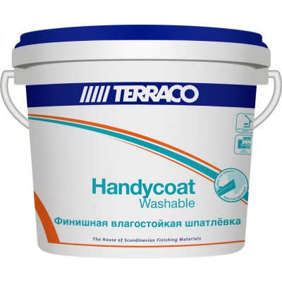 Шпатлёвка финишная влагостойкая Terraco Handycoat Washable 5 кг, SM-83000329