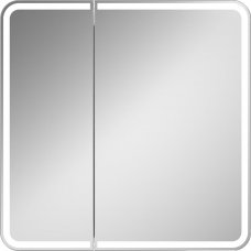 Шкаф зеркальный подвесной Elmer с подсветкой 80х80 см цвет белый