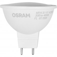 Лампа светодиодная Osram GU5.3 220-240 В 4 Вт спот матовая 300 лм, холодный белый свет