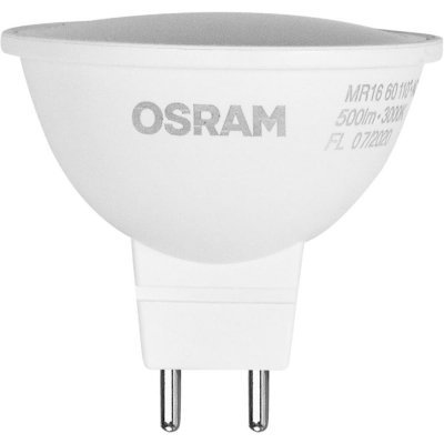 Лампа светодиодная Osram GU5.3 220-240 В 6.5 Вт спот матовая 500 лм, тёплый белый свет, SM-83161324