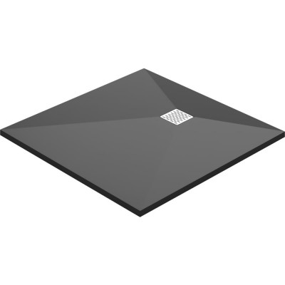 Душевой поддон Keram литой мрамор 90x90 см цвет чёрный, SM-83210759