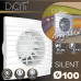 Вентилятор вытяжной Diciti Silent 4C Gray, ø100 мм, 8.4 Вт, цвет серый, SM-83212144