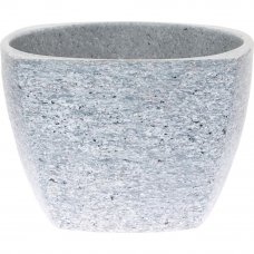 Кашпо цветочное «Серый камень» №4, ø18 см, 2.9 л, глина, цвет серый