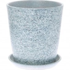 Горшок цветочный «Серый камень» №3, ø15 см, 1.5 л, керамика, цвет серый