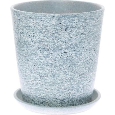 Горшок цветочный «Серый камень» №3, ø15 см, 1.5 л, керамика, цвет серый, SM-83406119