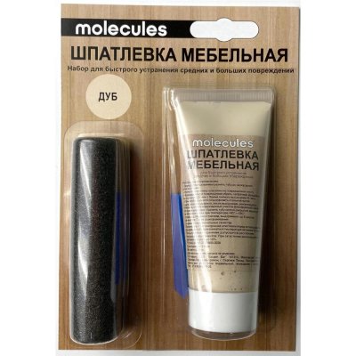 Шпаклёвка мебельная со шпателем Molecules 55 г цвет дуб молочный, SM-83625099