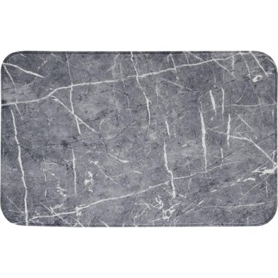 Коврик для ванной комнаты Swensa Marble 80x50 см цвет тёмно-серый, SM-83784084