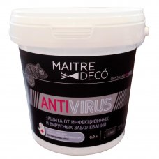 Краска для стен и потолков Maitre Deco «Cristal Air Antivirus» 0.9 л цвет матовый белый