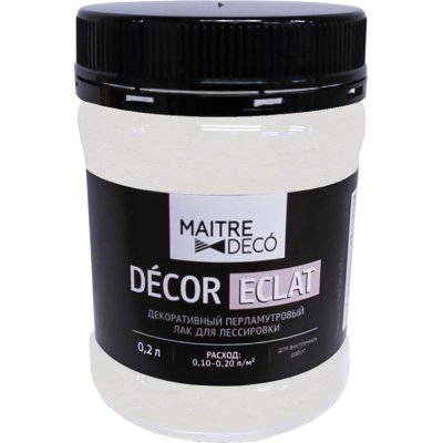 Лак перламутровый Maitre Deco Décor Eclat 0.2 л цвет жемчужный, SM-83840131