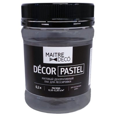 Лак матовый Maitre Deco Décor Pastel 0.2 л цвет прозрачный, SM-83840137